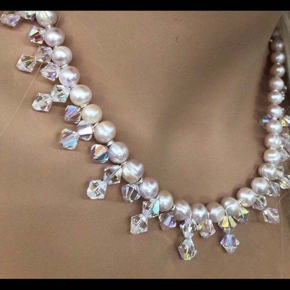 NWT Pearls and Swarovski Crystal Necklace Set - Picture 6 of 8